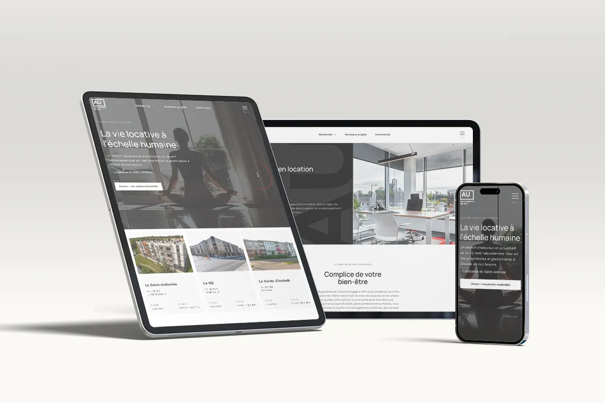 Site web Appartements Urbains — réalisation TactikMedia