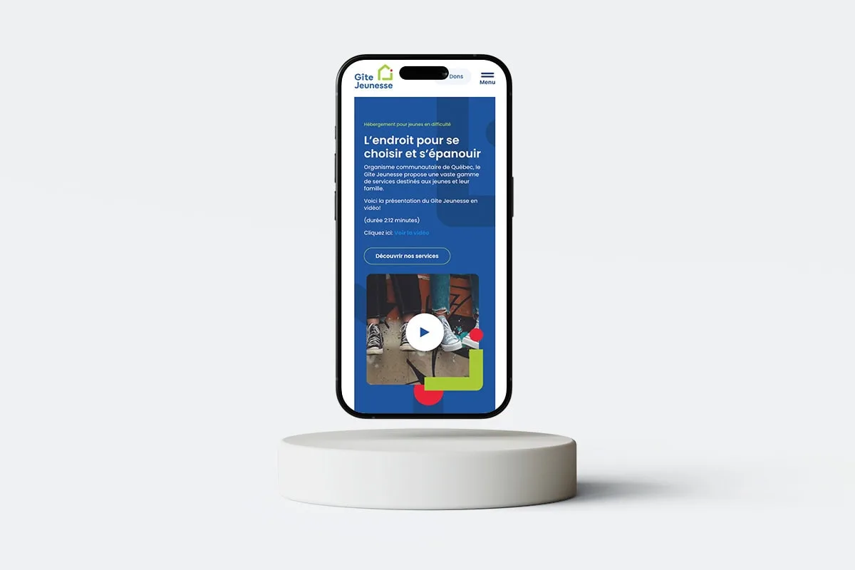 Site web Gîte Jeunesse — réalisation TactikMedia