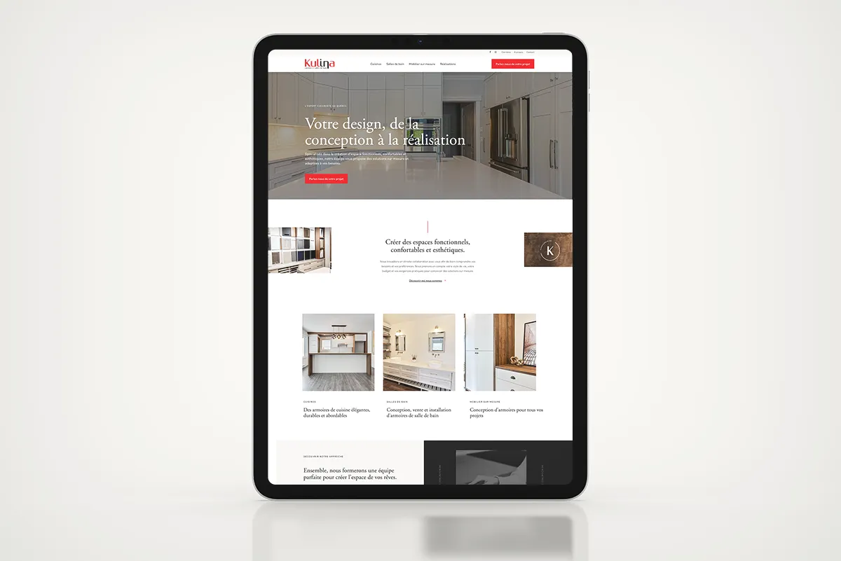 Site web Kulina — réalisation TactikMedia