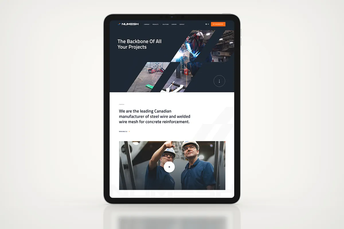 Site web Numesh — réalisation TactikMedia