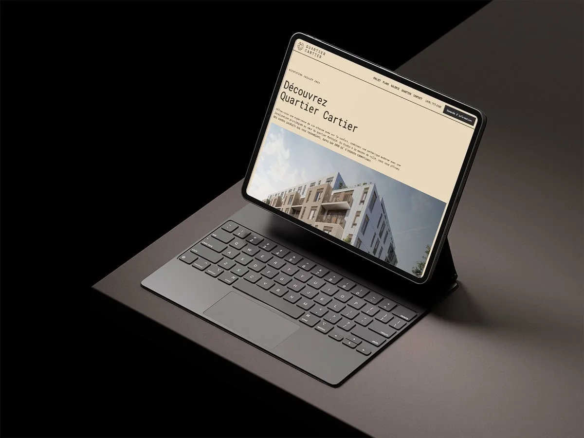 Site web Quartier Cartier — réalisation TactikMedia