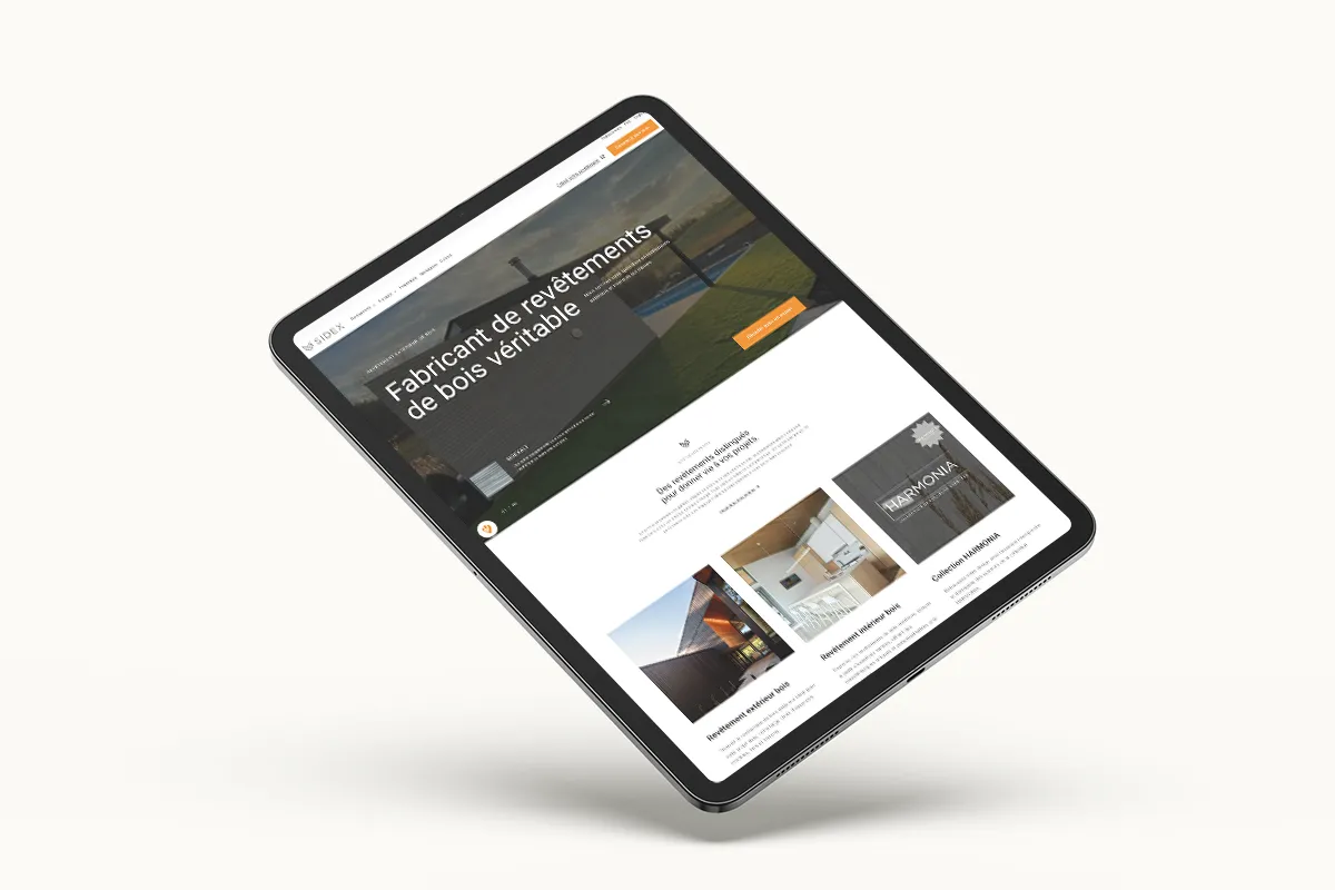 Site web Sidex — réalisation TactikMedia
