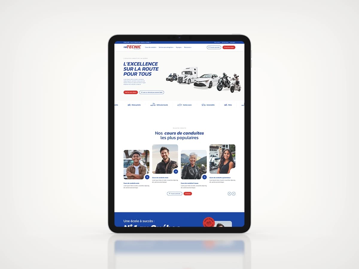 Site web Tecnic — réalisation TactikMedia