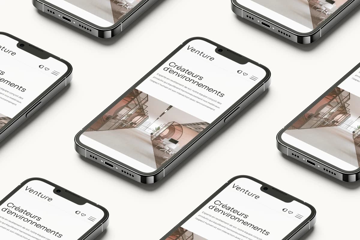 Site web Venture Carpets — réalisation TactikMedia